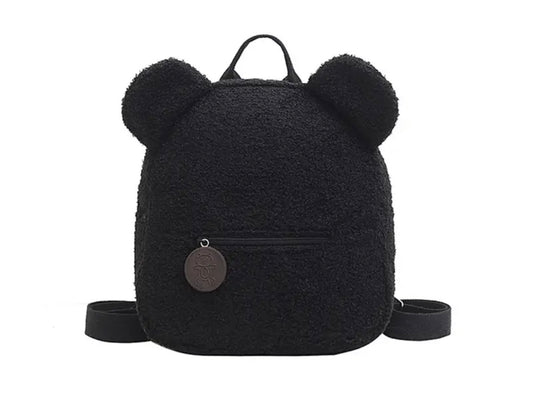 Black teddy bear backpack