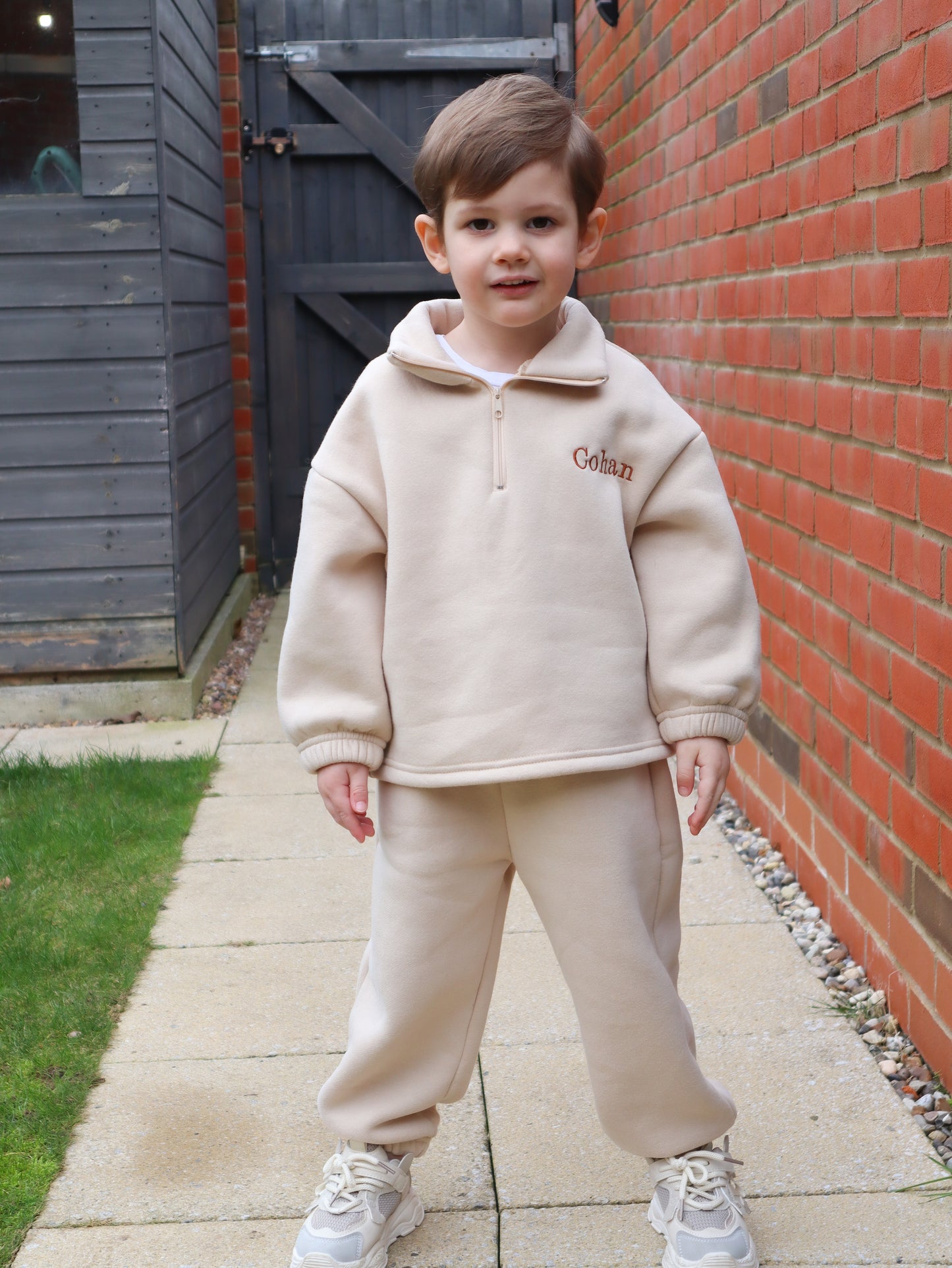 Zipped toddler and kids personalised embroidered kids tracksuit