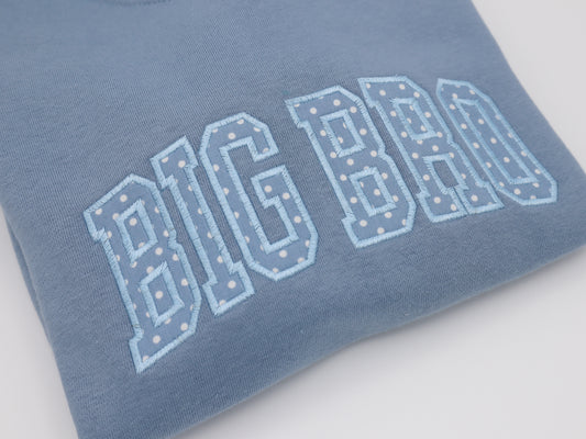 Big brother applique embroidered sweater