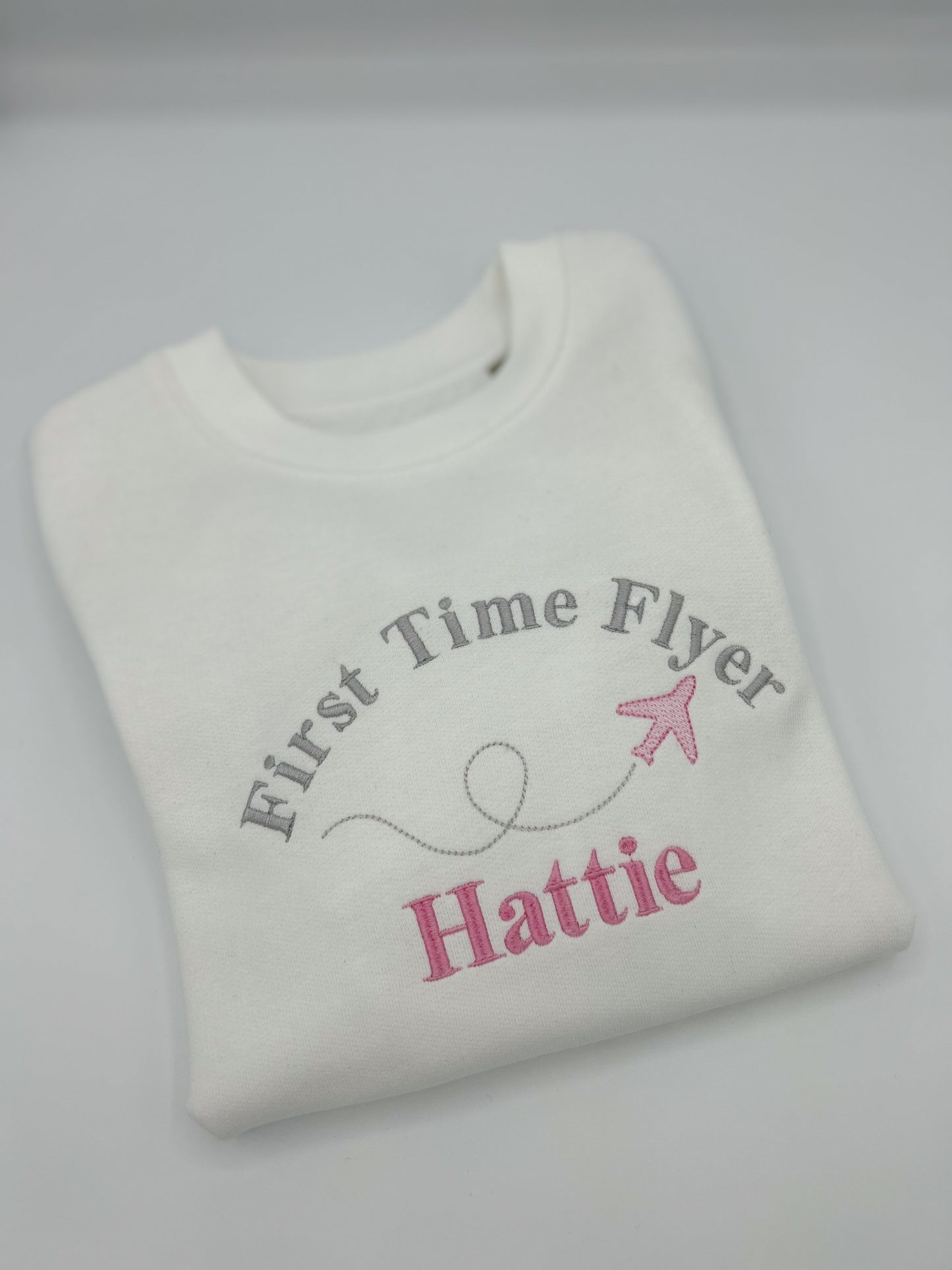 First time flyer personalised sweater