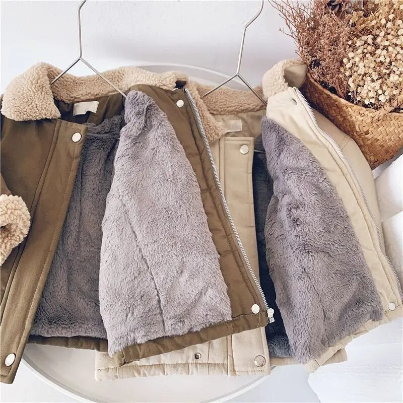 Wool lined kids jacket