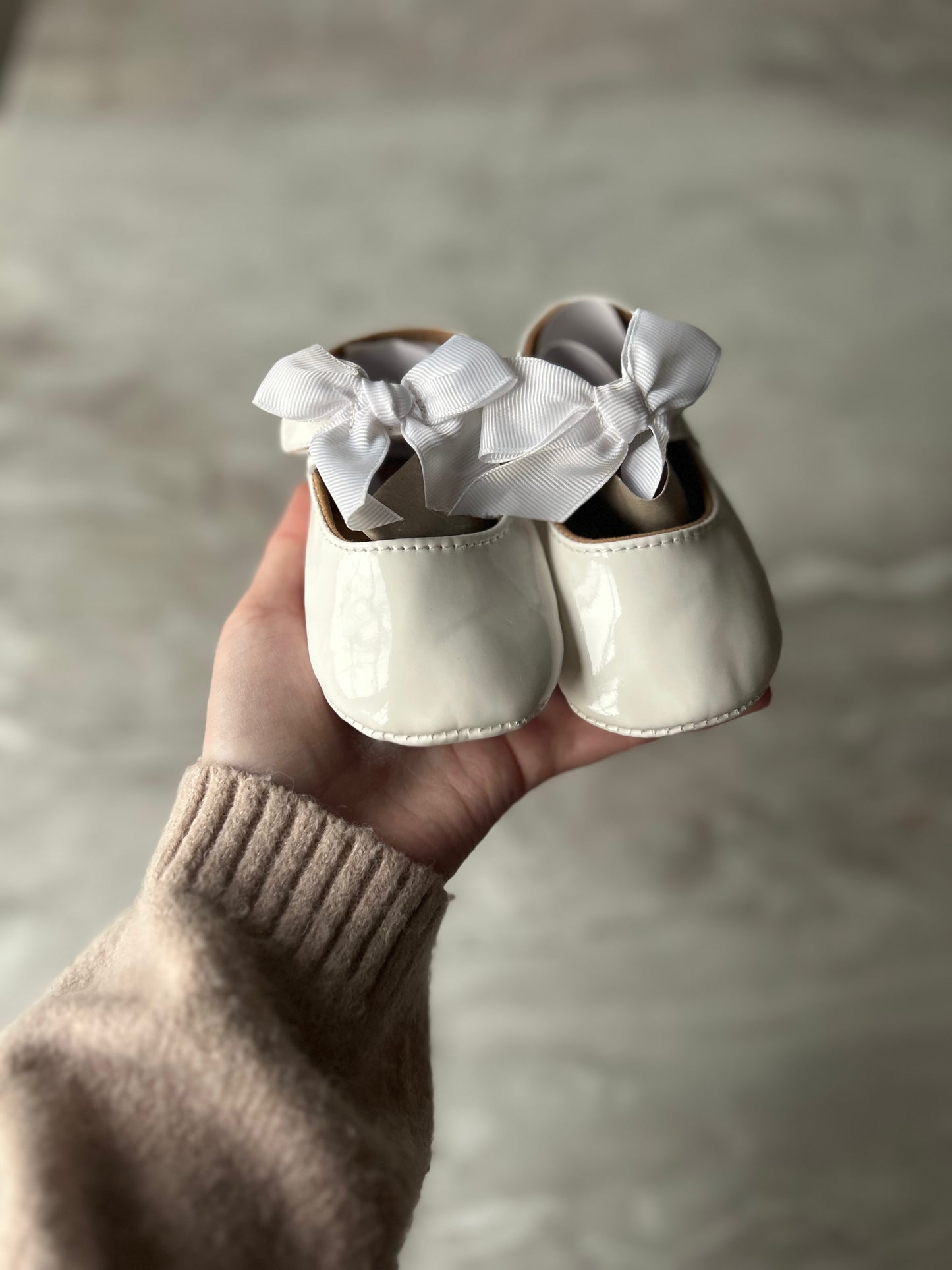 White Soft Sole Bow Shoes