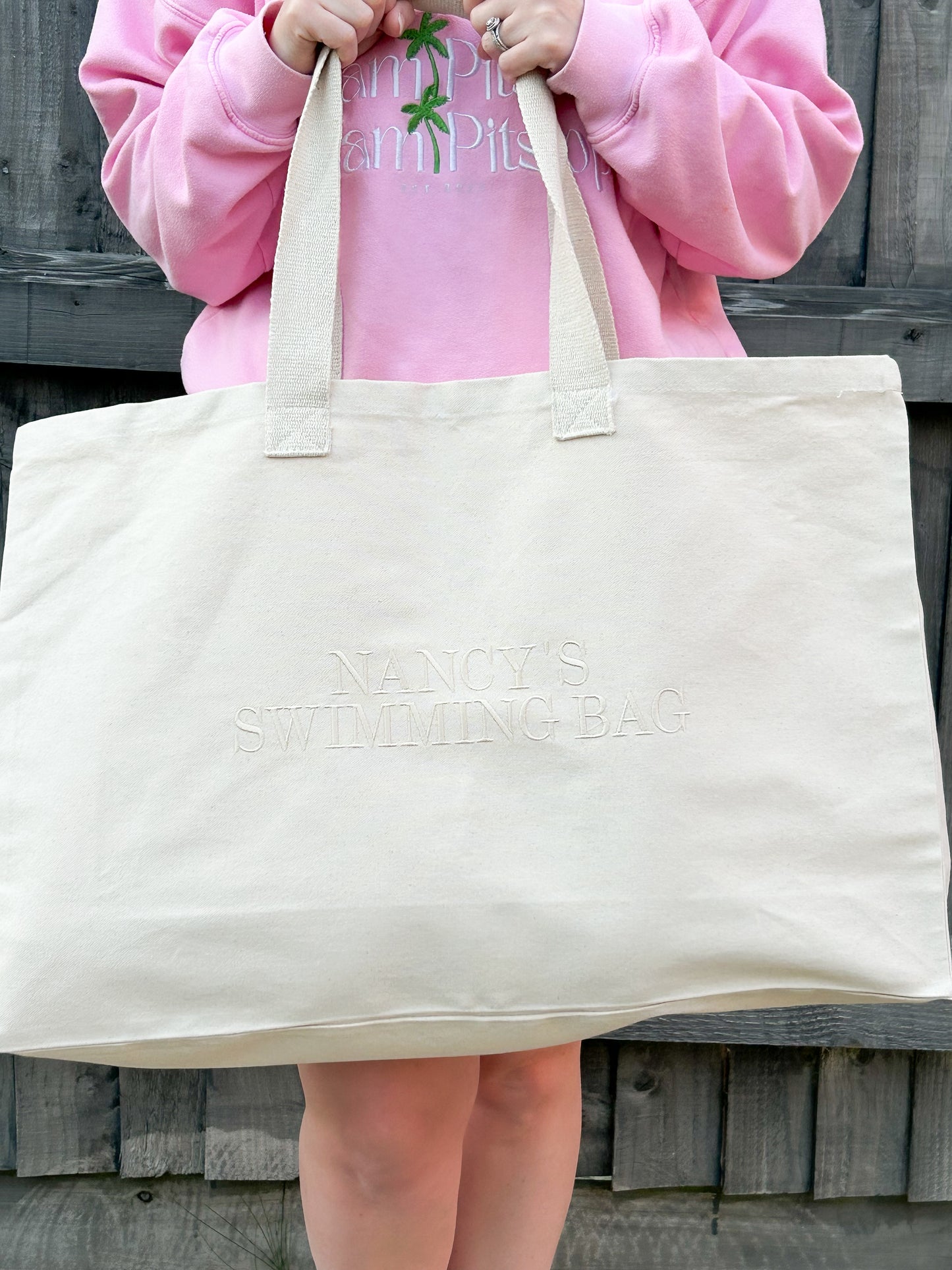 XL Canvas Personalised Bag, Personalised with your own quote