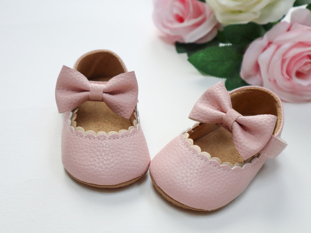 Personalised baby soft soled shoes in pink