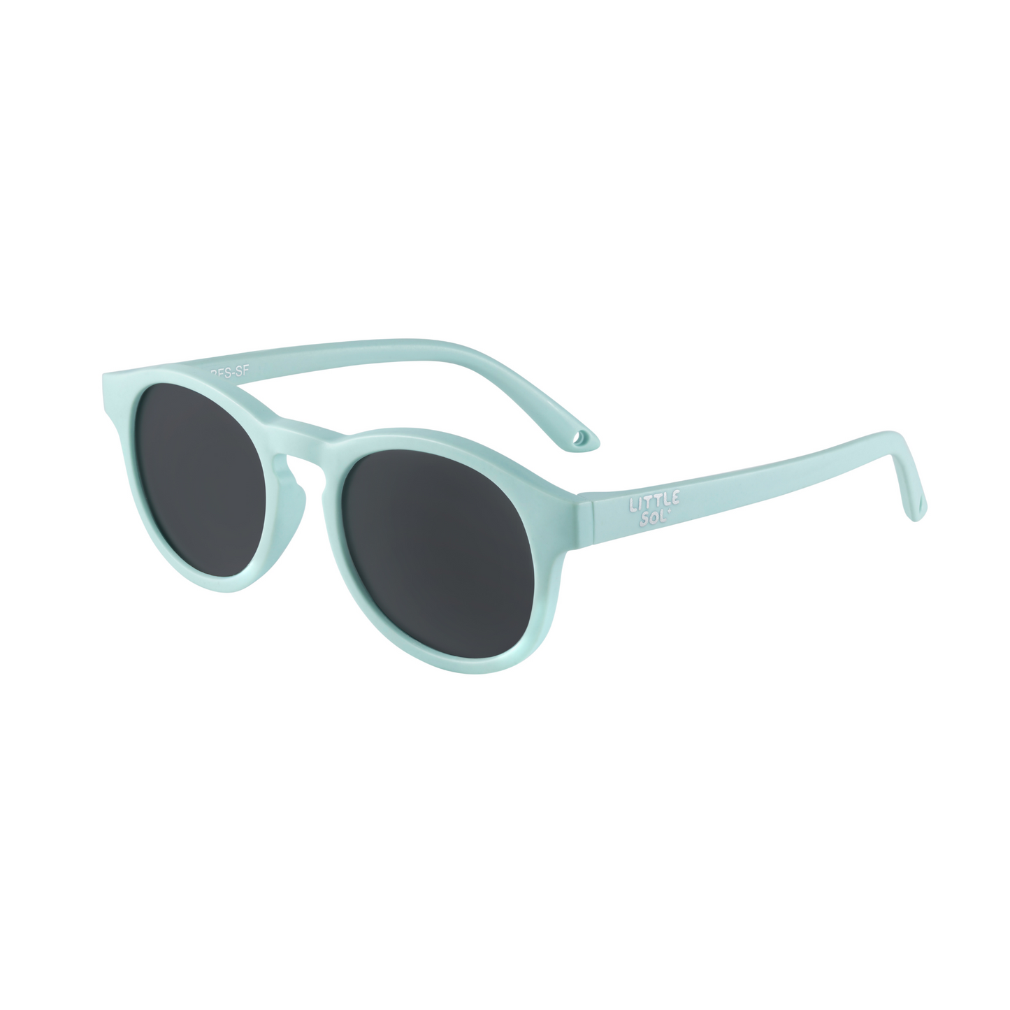 Sun protective baby sunglasses in seafoam blue