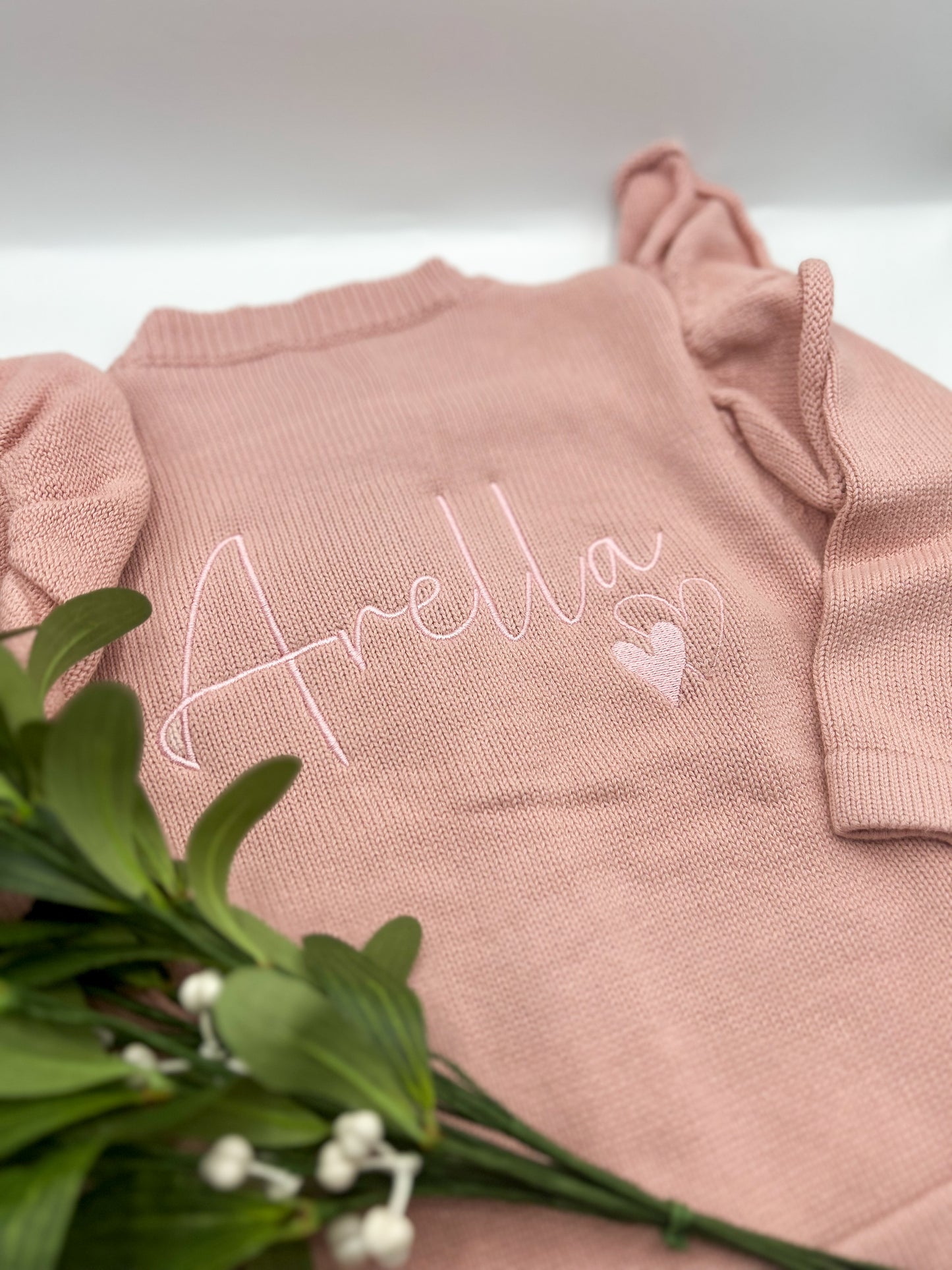 Personalised Knit Frill Cardigan