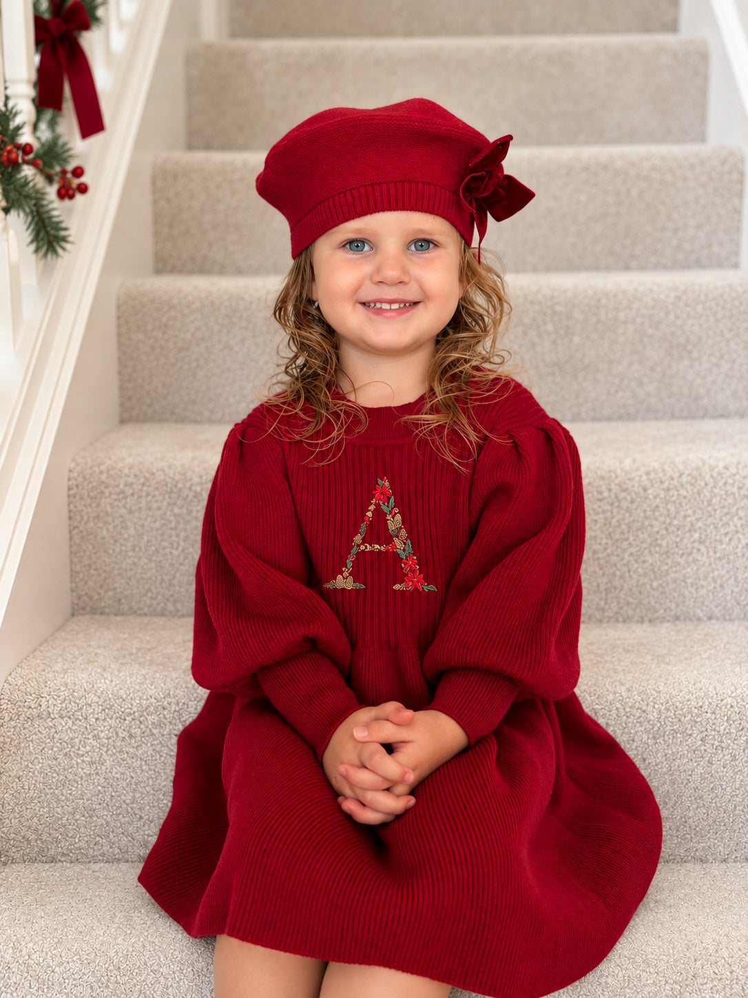 Christmas inital Knit Dress
