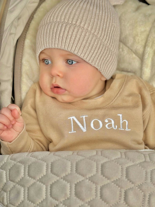 Embroidered personalised kids sweater