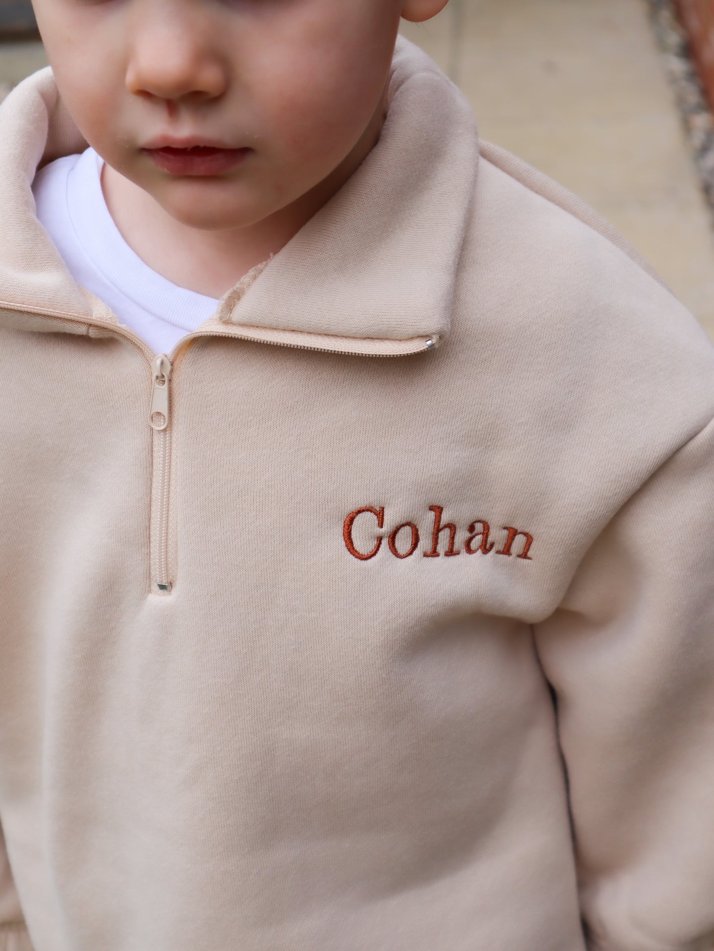 Zipped toddler and kids personalised embroidered kids tracksuit 