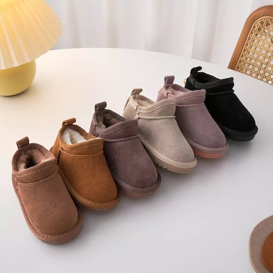 Mini Fur lined ankle kids boots 