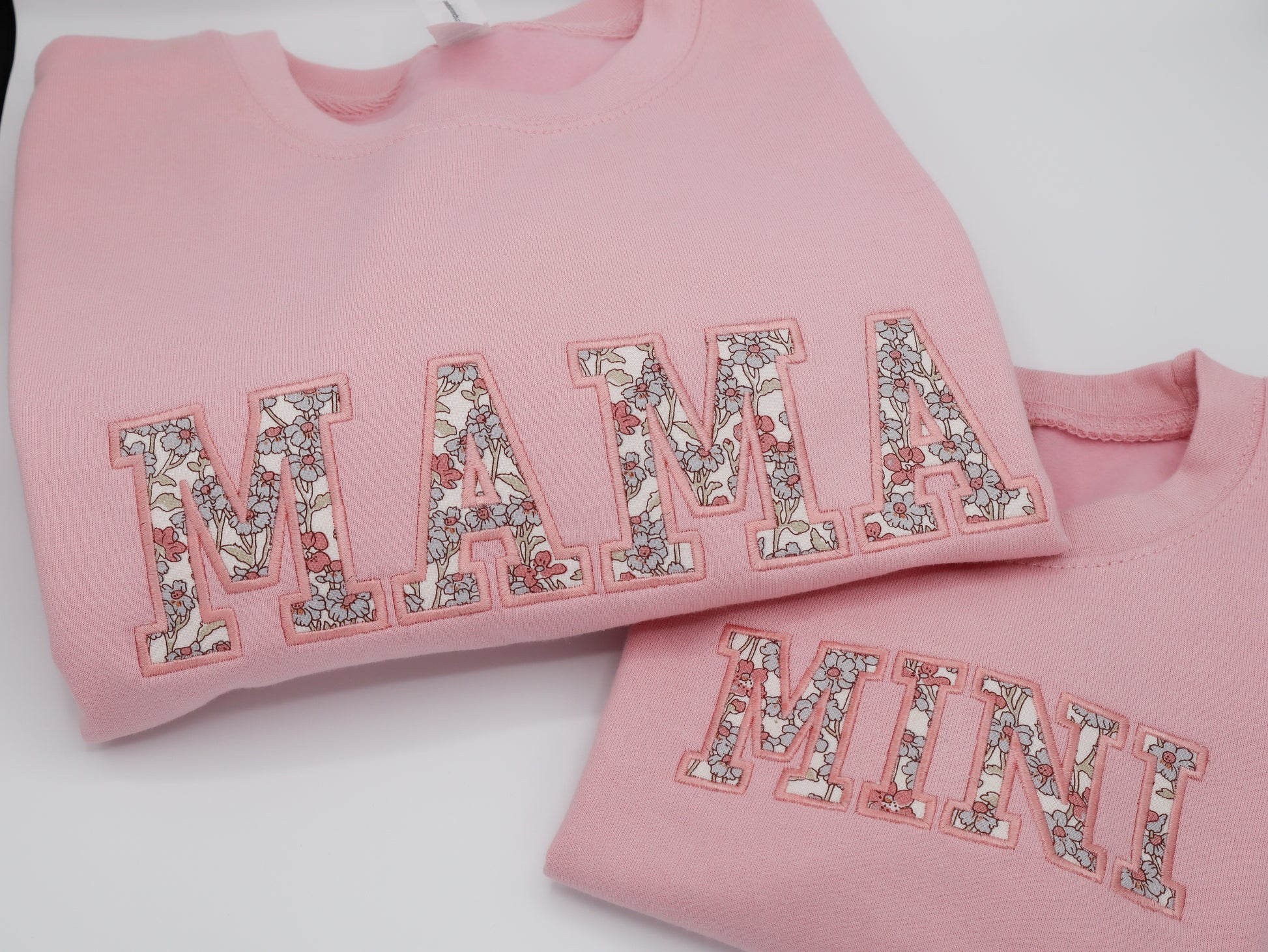 Mama and Mini Applique embroidered matching mum and baby sweater 