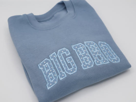 Big brother applique embroidered sweater 