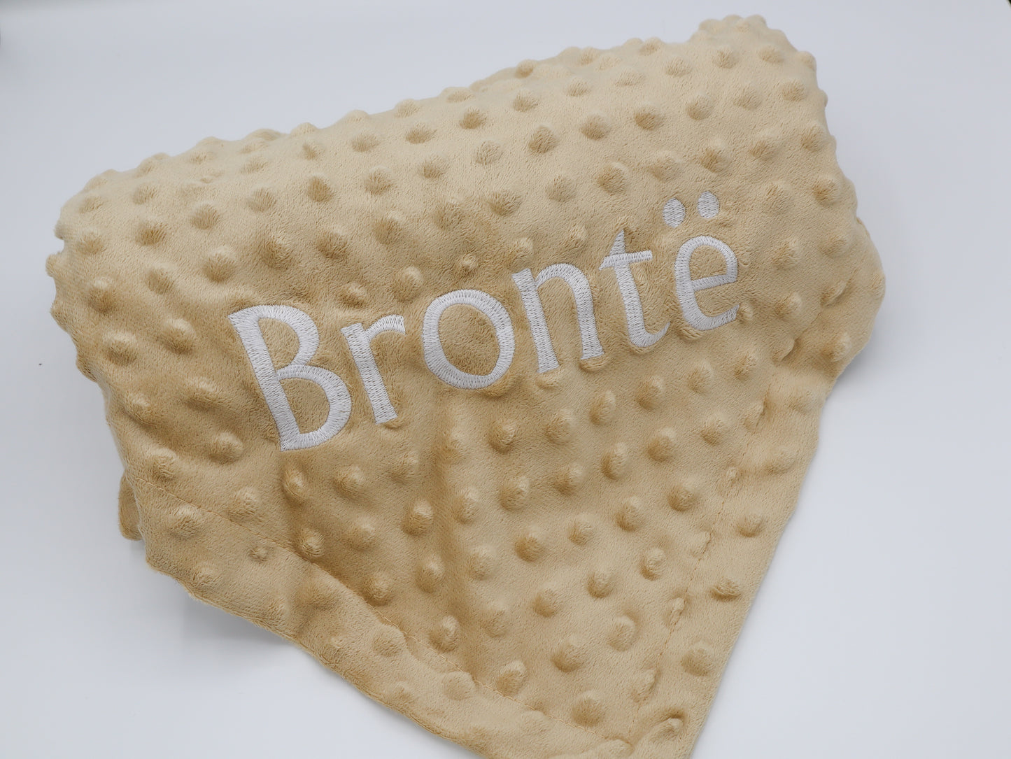 Personalised embroidered minky fleece baby blanket 