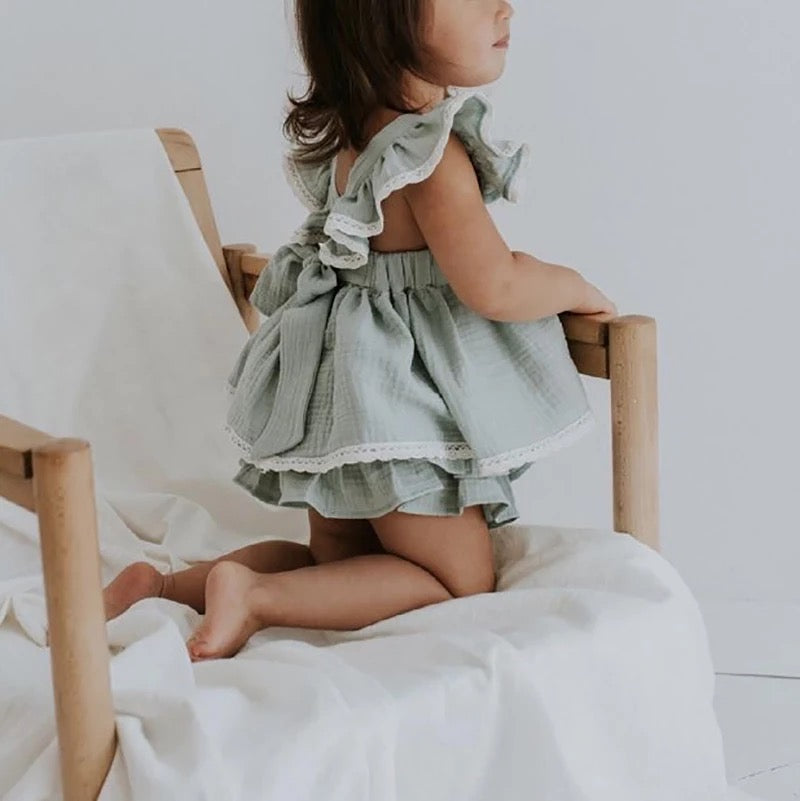 Ruffle Dress and Bloomer Pants