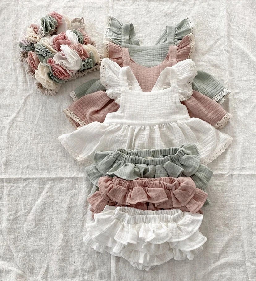 Ruffle Dress and Bloomer Pants