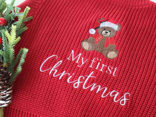My First Christmas Knit cardigan