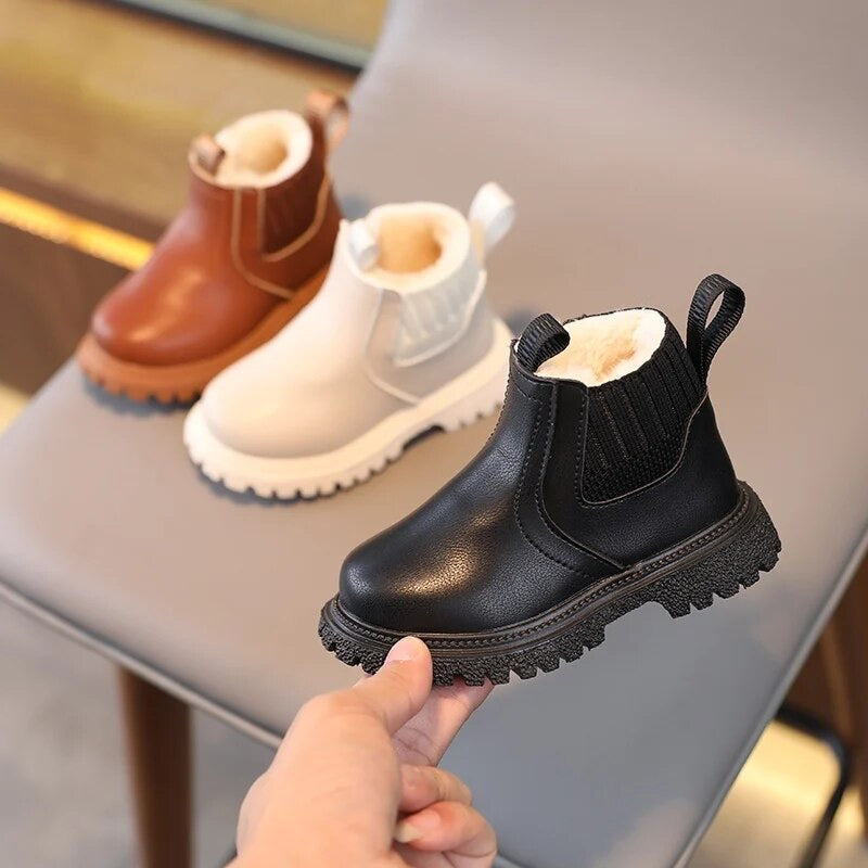 Fur Lined winter boots for toddlers and kids 
