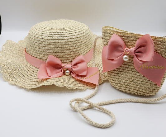 Kids Personalised Hat & Bag Set