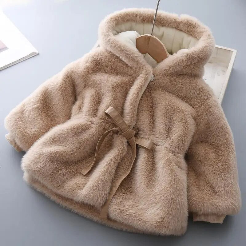  winter fluffy toddler and kids coat