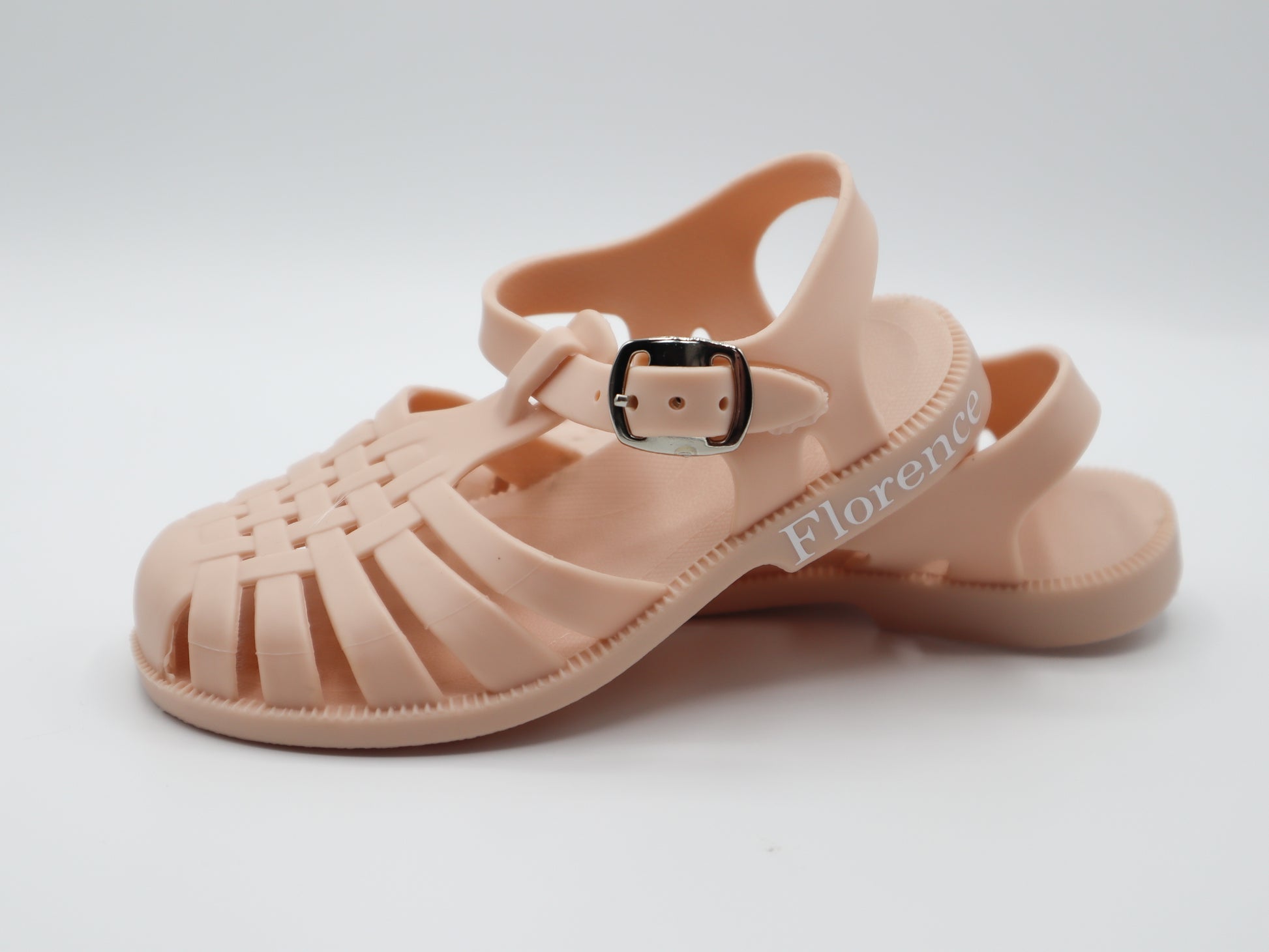 Pink personalised jelly sandals for kids 