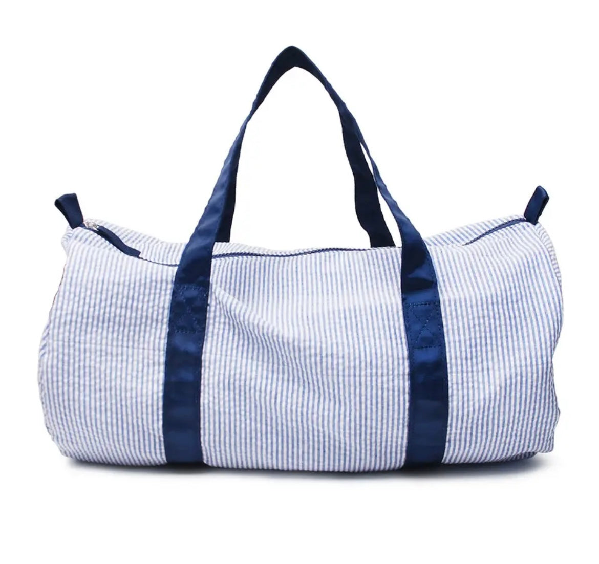 Embroidered Personalised Blue Striped kids duffle bag