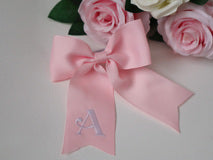 Personalised embroiderd hair bow 