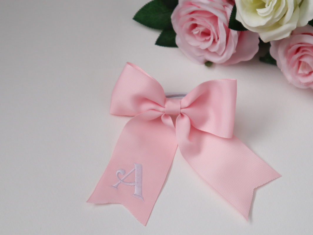 Personalised embroiderd hair bow 