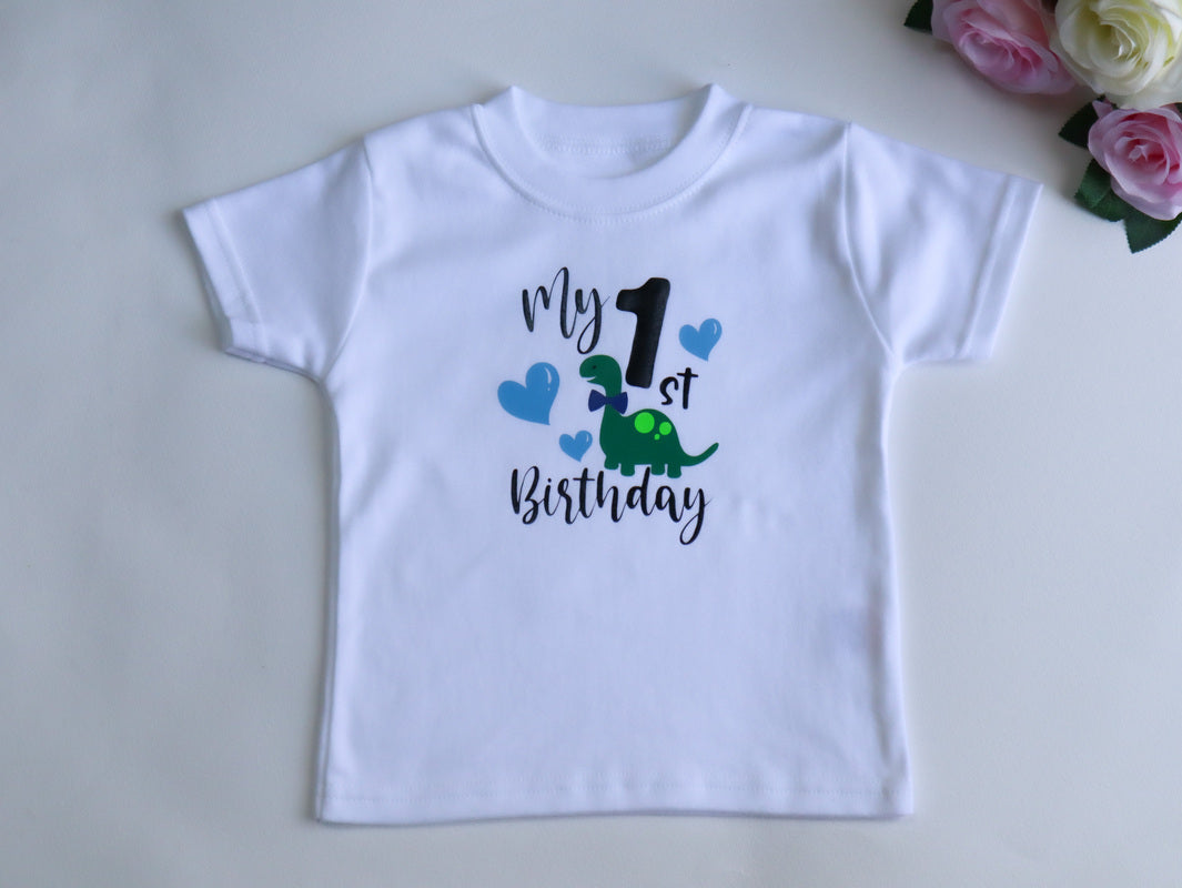 Dinosaur themed birthday tshirt 