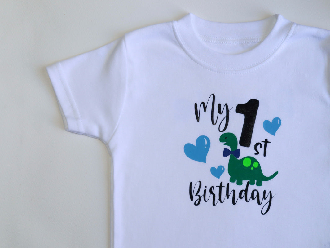 Dinosaur themed birthday tshirt 