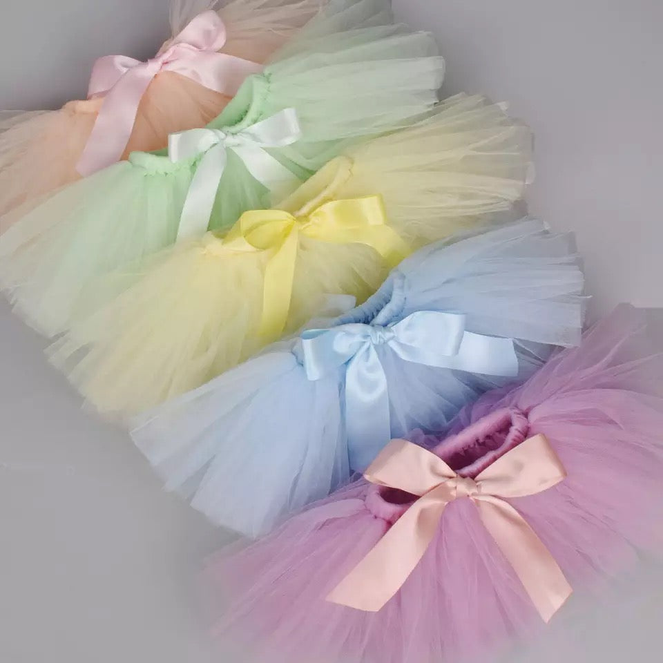 Toddler and kids birthday tulle tutu pastel colours 