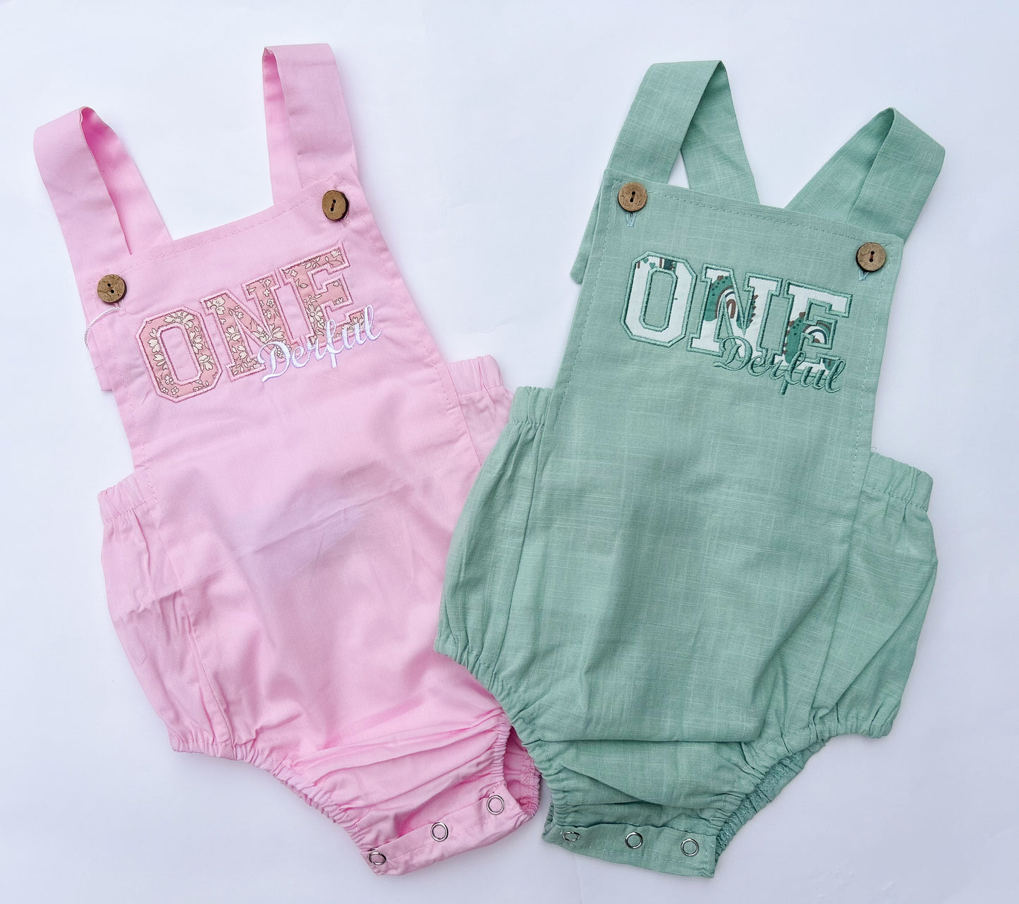 Onederful Applique Birthday Rompers