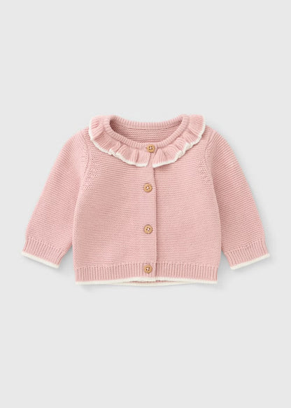 Personalised Floral Knit Baby Cardigan