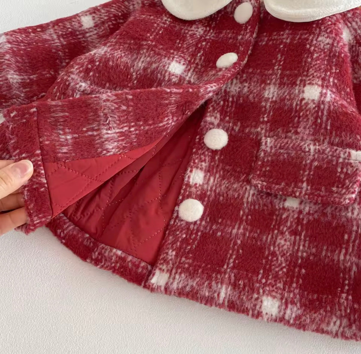 Button Down Plaid Winter Jacket