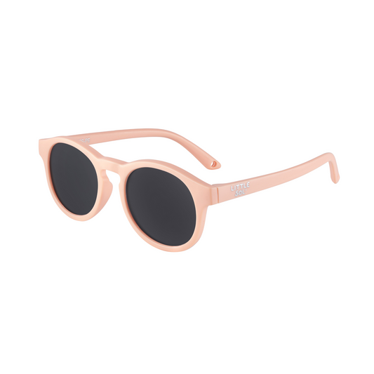 Sun protective baby sunglasses in peach